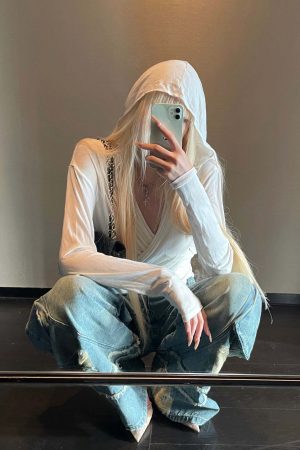 Rase le sol Deconstructed Distressed Wide-Leg Denim Pants