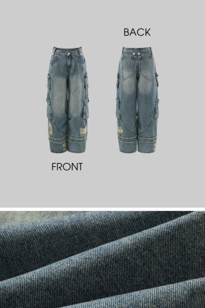 Rase le sol Deconstructed Distressed Wide-Leg Denim Pants