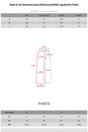 Rase le sol Deconstructed Distressed Wide-Leg Denim Pants