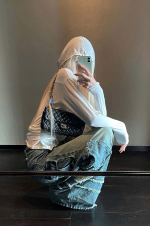 Rase le sol Deconstructed Distressed Wide-Leg Denim Pants