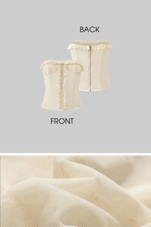 Rase le sol Deconstructed Double-Waistband White Cargo Trousers