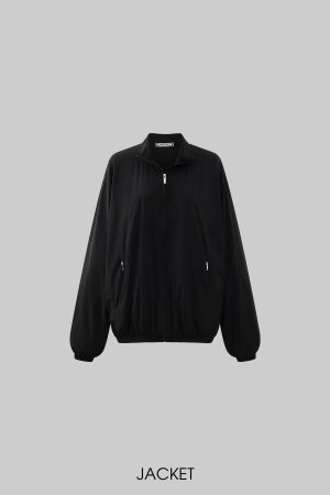 Rase le sol Deconstructed Lightweight Drawstring Skirt and Loose Collared Jacket Set