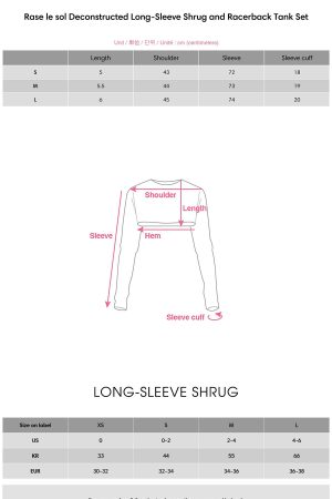 Rase le sol Deconstructed Long-Sleeve Shrug and Racerback Tank Set