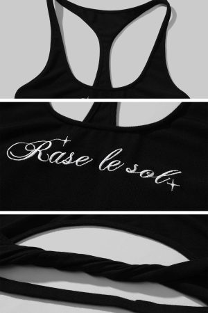 Rase le sol Deconstructed Long-Sleeve Shrug and Racerback Tank Set