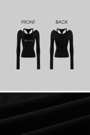 Rase le sol Deconstructed Long-Sleeve Shrug and Racerback Tank Set