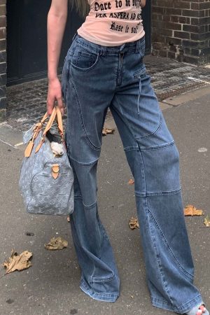 Rase le sol Deconstructed Paneled Straight-Leg Jeans