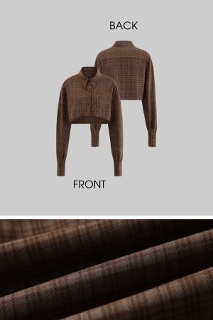 Rase le sol Deconstructed Plaid Shirt and Tiered Maxi Skirt Set