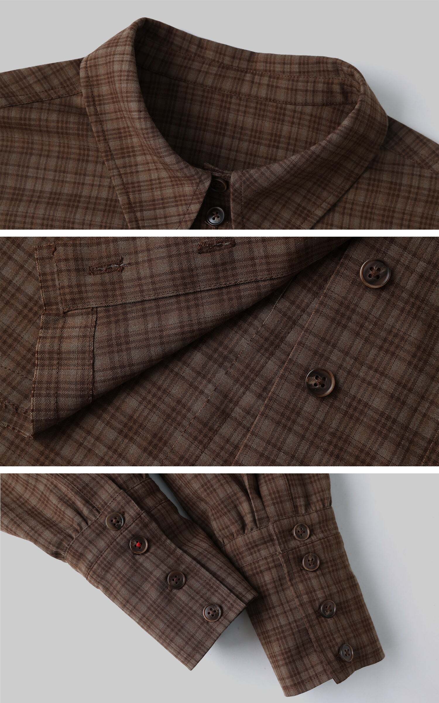 Rase le sol Deconstructed Plaid Shirt and Tiered Maxi Skirt Set Rase le sol Deconstructed Plaid Shirt and Tiered Maxi Skirt Set