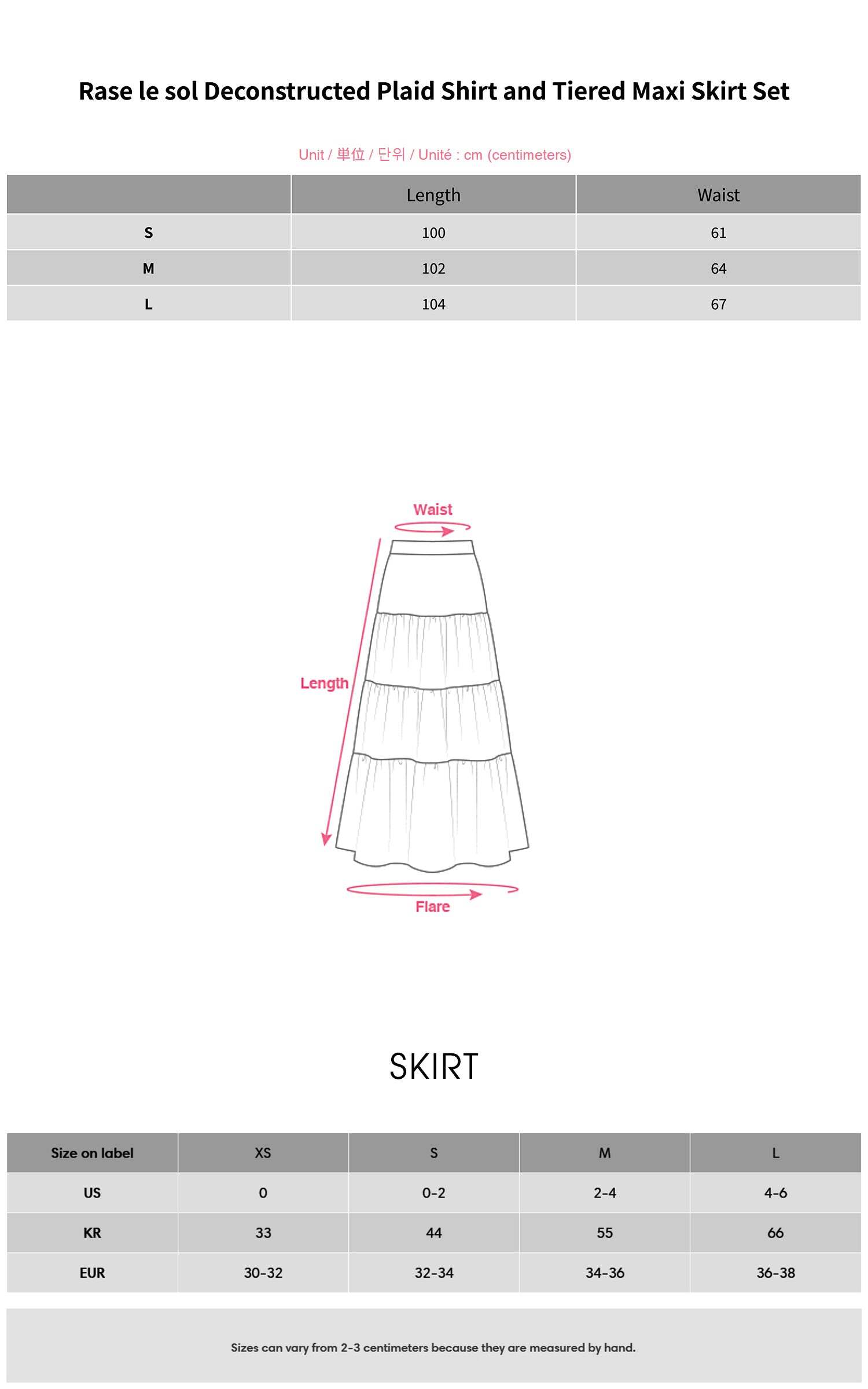 Rase le sol Deconstructed Plaid Shirt and Tiered Maxi Skirt Set Rase le sol Deconstructed Plaid Shirt and Tiered Maxi Skirt Set