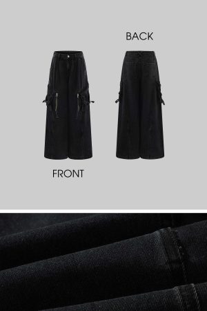 Rase le sol Deconstructed Zip-Detailed Wide-Leg Trousers