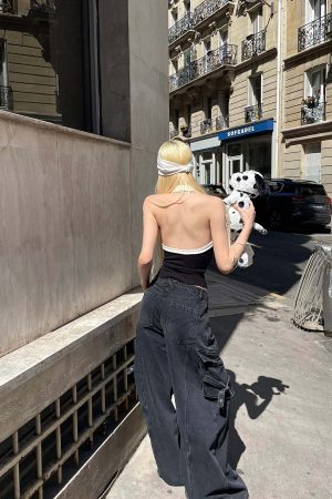 Rase le sol Deconstructed Zip-Detailed Wide-Leg Trousers