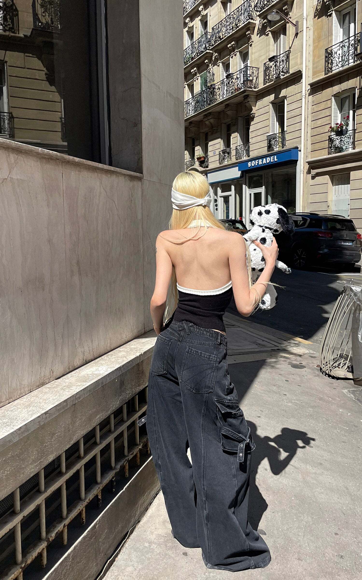 Rase le sol Deconstructed Zip-Detailed Wide-Leg Trousers Rase le sol Deconstructed Zip-Detailed Wide-Leg Trousers