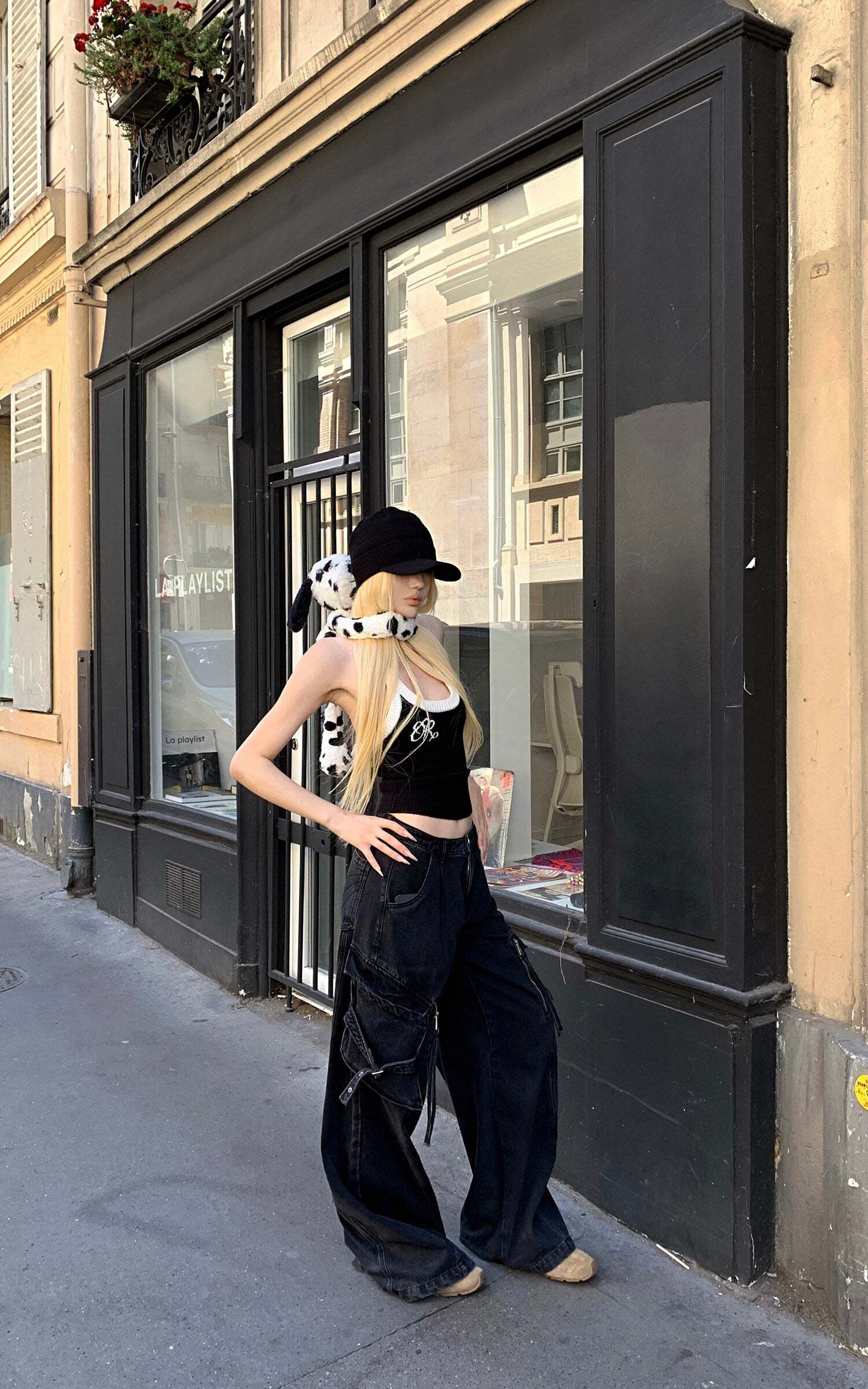 Rase le sol Deconstructed Zip-Detailed Wide-Leg Trousers Rase le sol Deconstructed Zip-Detailed Wide-Leg Trousers