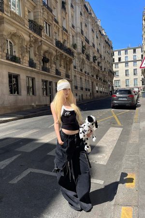 Rase le sol Deconstructed Zip-Detailed Wide-Leg Trousers