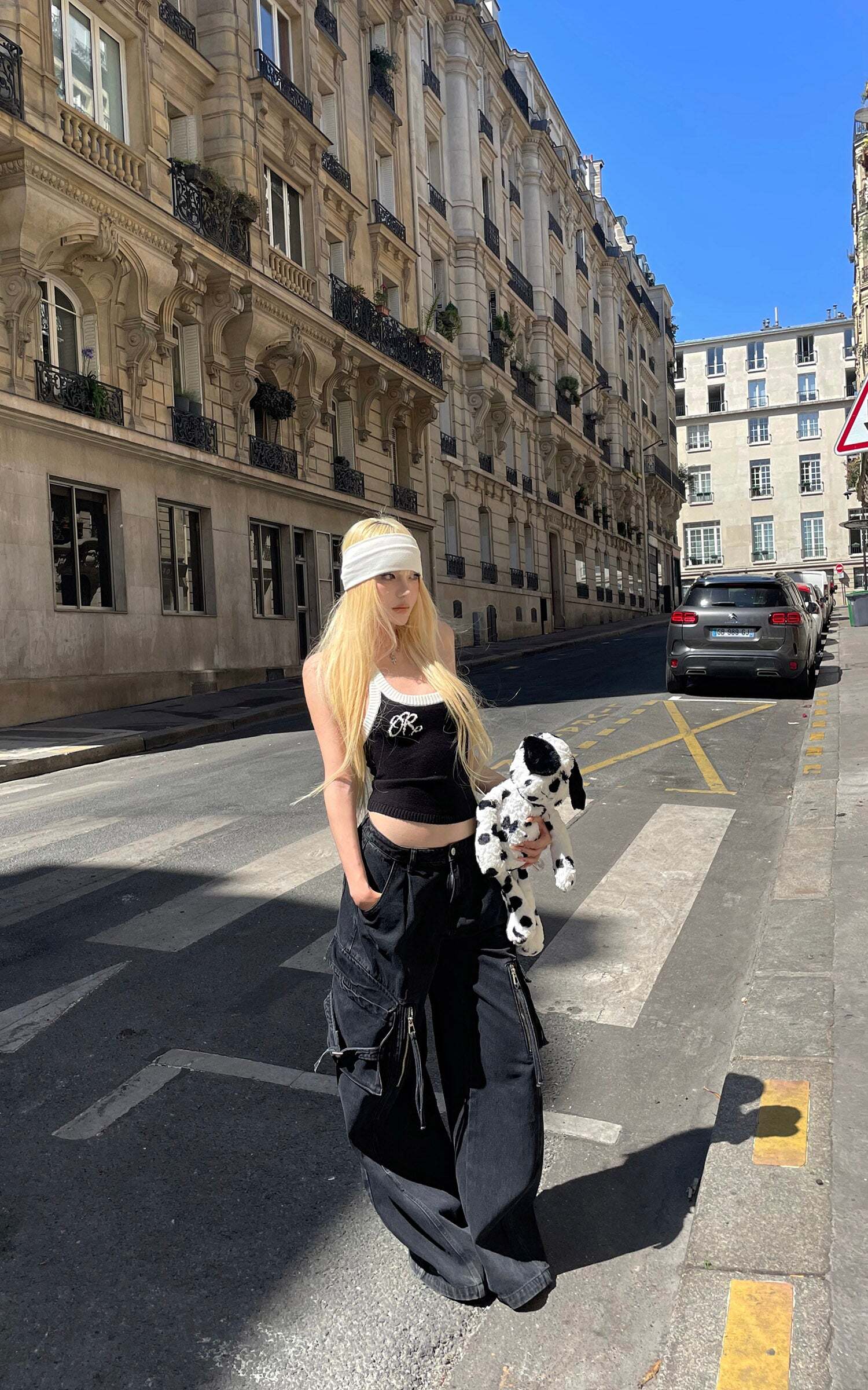 Rase le sol Deconstructed Zip-Detailed Wide-Leg Trousers Rase le sol Deconstructed Zip-Detailed Wide-Leg Trousers