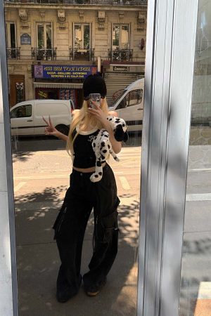 Rase le sol Deconstructed Zip-Detailed Wide-Leg Trousers