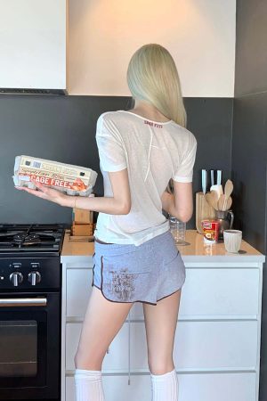 Rase le sol Distressed Ribbed Cotton Shorts