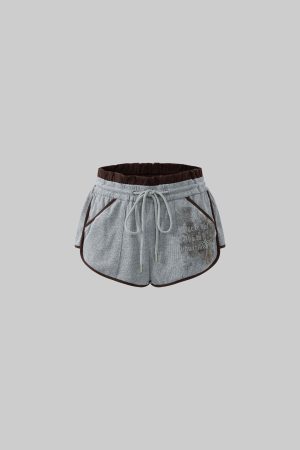 Rase le sol Distressed Ribbed Cotton Shorts