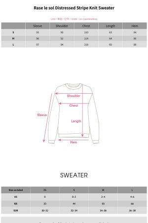 Rase le sol Distressed Stripe Knit Sweater