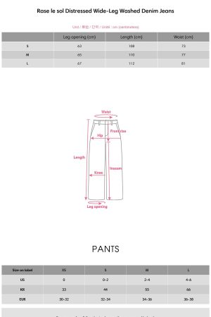 Rase le sol Distressed Wide-Leg Washed Denim Jeans