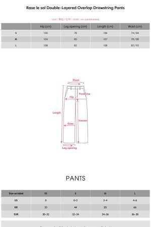 Rase le sol Double-Layered Overlap Drawstring Pants