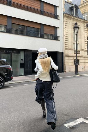 Rase le sol Double Zipper Ribbed Sweater