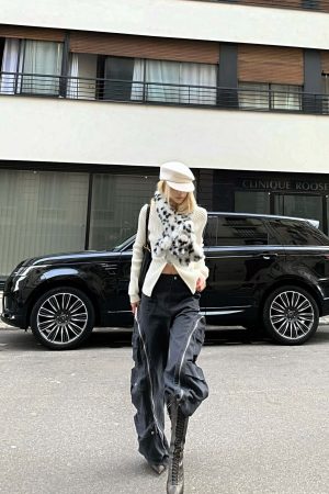 Rase le sol Double Zipper Ribbed Sweater