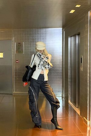 Rase le sol Double Zipper Ribbed Sweater