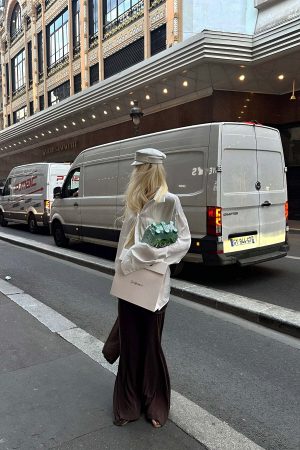 Rase le sol Draped Knit Maxi Skirt with Wrap Detail