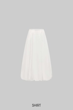 Rase le sol Draped Long-Sleeve Fitted T-Shirt