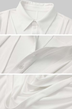 Rase le sol Draped Long-Sleeve Fitted T-Shirt