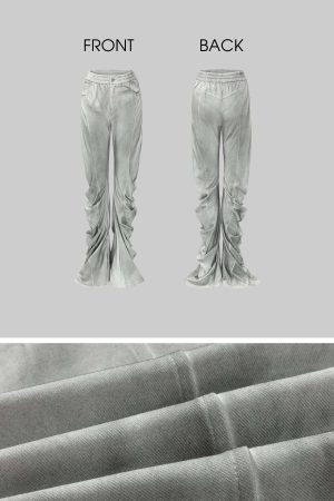 Rase le sol Draped Slouchy Glossed Pants