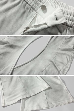 Rase le sol Draped Slouchy Glossed Pants