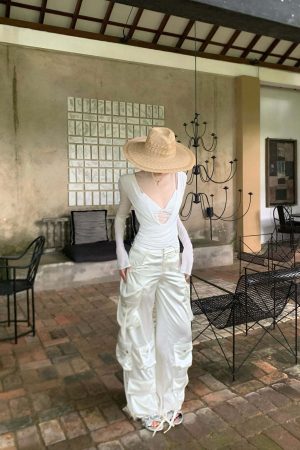 Rase le sol Draped Top with Lace Camisole Set