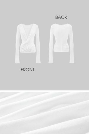 Rase le sol Draped Top with Lace Camisole Set