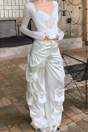 Rase le sol Draped Top with Lace Camisole Set