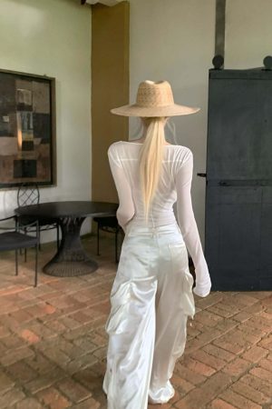 Rase le sol Draped Top with Lace Camisole Set