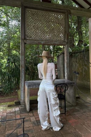 Rase le sol Draped Top with Lace Camisole Set