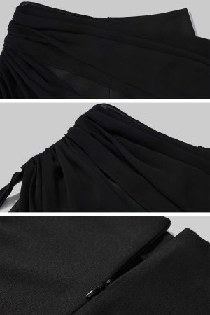 Rase le sol Draped Wide-Leg Flare Pants