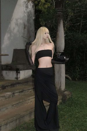 Rase le sol Draped Wide-Leg Flare Pants