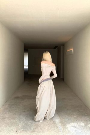 Rase le sol Draped Wide-Leg Pants with Sash