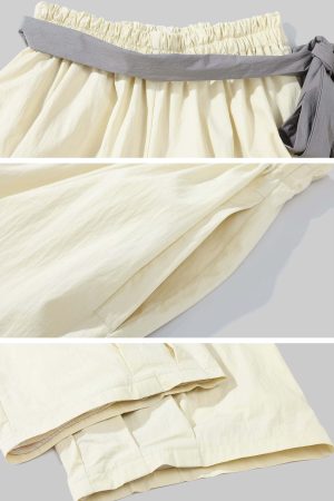 Rase le sol Draped Wide-Leg Pants with Sash