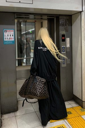 Rase le sol Drawstring High Waist Draped Maxi Skirt