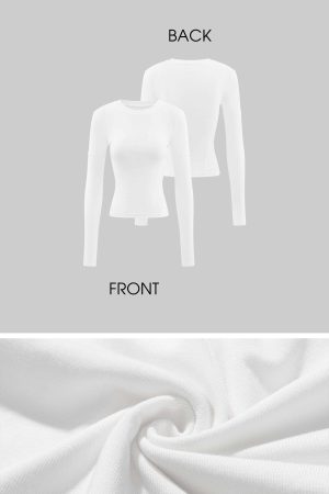 Rase le sol Embossed Cross Fitted Long Sleeve T-Shirt