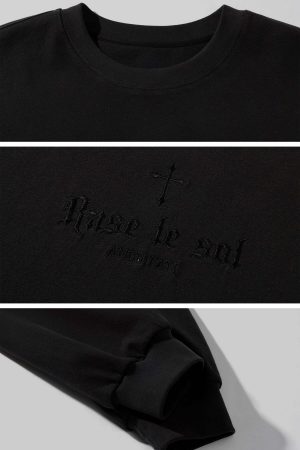 Rase le sol Embroidered Oversized Sweatshirt