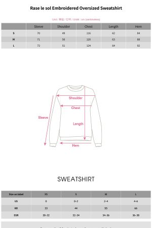 Rase le sol Embroidered Oversized Sweatshirt