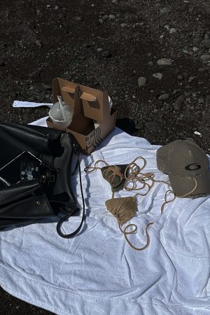 Rase le sol Fawn Mirage Printed Tie Bikini Set