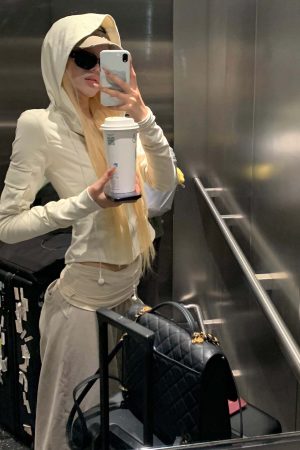 Rase le sol Fitted Hooded Zip Jacket