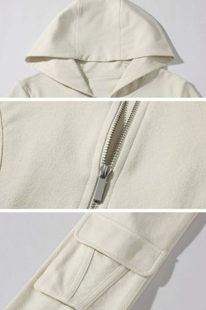 Rase le sol Fitted Hooded Zip Jacket