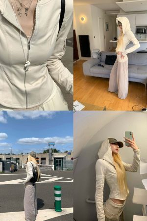 Rase le sol Fitted Hooded Zip Jacket